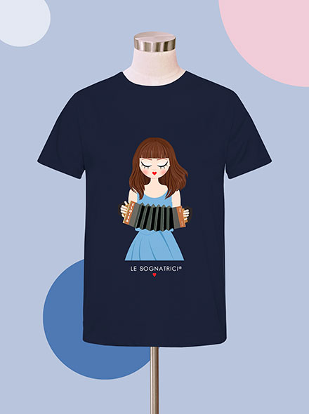 T-shirt Mia - Eloisa Concertina - Blu Navy