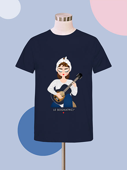 T-shirt Mia - Moon River - Blu Navy