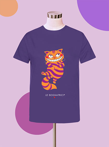 T-shirt Mia - Stregatto Arancione - Viola