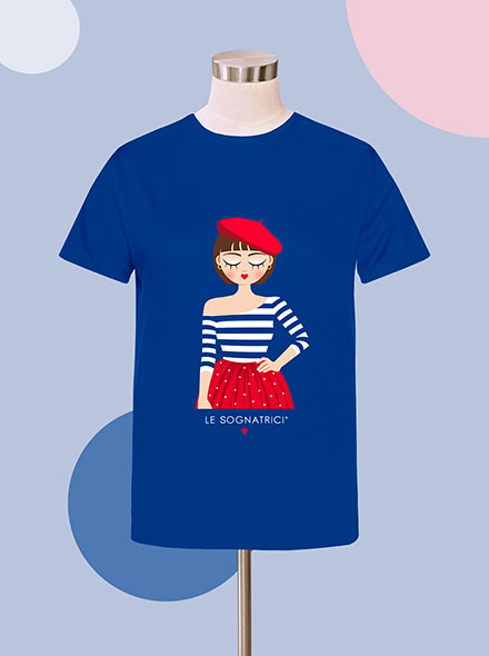 T-shirt Mia - Monique - Azzurro